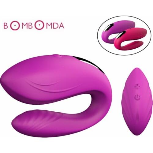 U Vibrator Double Motor Wearable Vibrator For Couples Sex Toy Vagina Massage G Spot Stimulator Wireless Remote Vibrator Sex Shop