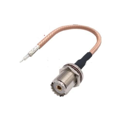 UHF SO239 PL259 Female Bulkhead Single head RF Pigtail Jumper Cable RG316