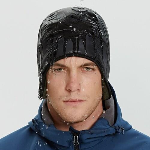 Outdoor Waterproof Windproof Ear-capThermal Fleece Down Cap Hat,Men Women Cycling Ski Hiking Thickness Hats,Winter Camping Cap