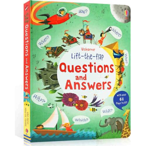 Usborne lift-the-flap Questiones and Answers original English Educational Picture Books Baby Childhood learning reading gift