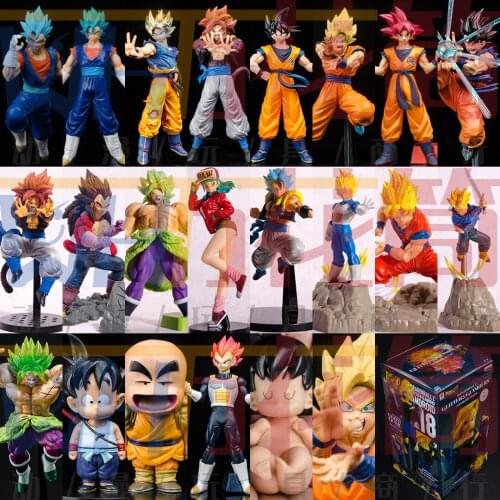 Japanese Anime 25cm With Box Dra Ball Z Super 4 20th Anniversary Edition Son Goku Vegeta Broly Art Decorations