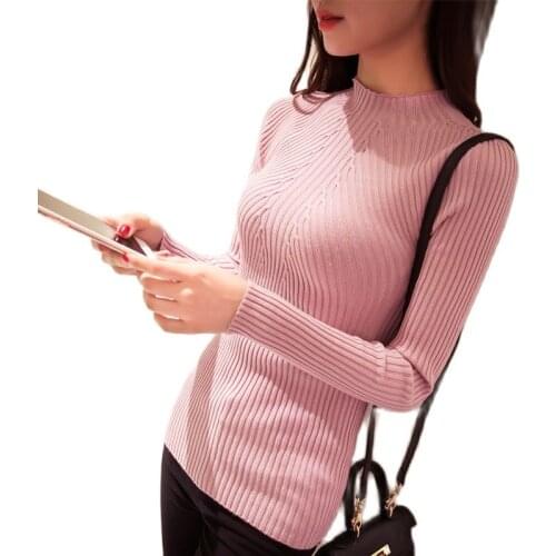 Half winter 2017 new turtleneck dress sleeve head tight thickened bottoming sweaters female long sleeve winter