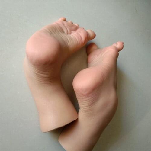 1 pair newest silicone sexy feet real pocket pussy artificial realistic foot dolls for men male masturbator sex adult toys