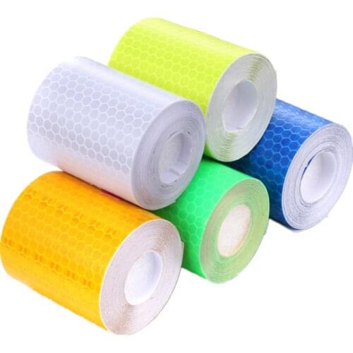 1 Roll 5cmx100cm Car Reflective Tape Stickers Warning Tape Sticker Road Safety Tape for Bicycle Car Pedestrian Protection