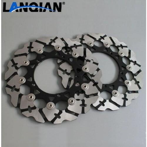 2 pieces motorcycle Front Disc Brake Rotor Scooter Front Rear Disc Brake Rotor for YAMAHA YZF600 R6 2007-2012 YZF1000 R1 07-13
