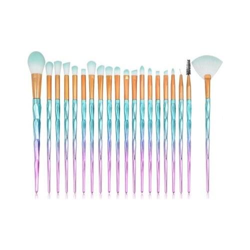 20Pcs Diamond Transparent Makeup Brushes Set Powder Foundation Blush Blending Eye shadow Lip Cosmetic Beauty Make Up Brush