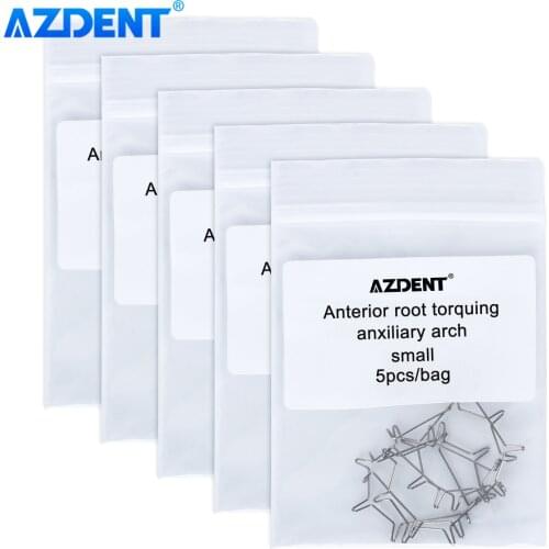 5 Packs AZDENT Dental Orthodontic Anterior Root Torquing Auxiliary Arch Front Tooth Torque Spring Small Middle Big 5pcs/Pack