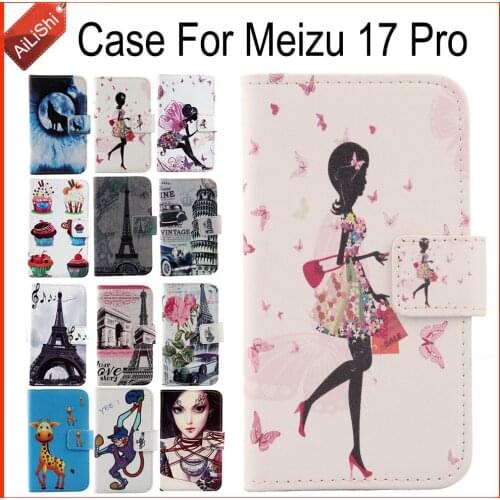 AiLiShi Case For Meizu 17 Pro Luxury Flip PU Painted Leather Case 100% Special Phone Protective Cover Skin+Tracking