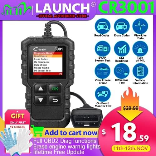 LAUNCH X431 CR3001 OBD2 Auto Scanner Diagnostic Tool in Russian Creader 3001 Code Reader PK ELM327 AD310 KW590 AL519