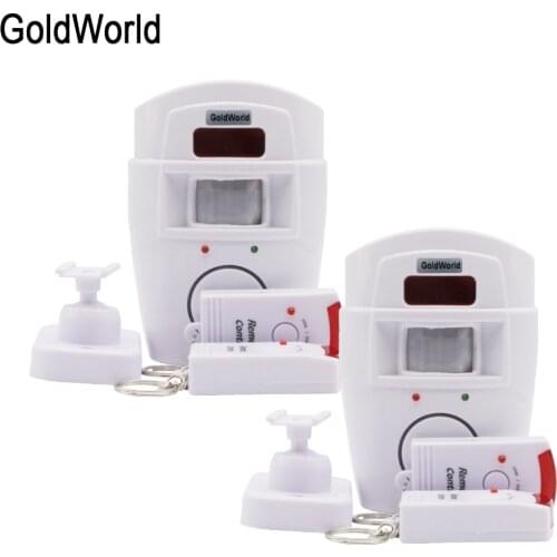 2 Remote Controller Wireless Home Security PIR MP Alert Infrared Sensor Alarm system Anti-theft Motion Detector Alarm 105DB