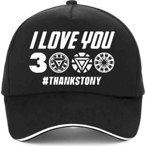 I Love You 3000 Times Thanks Tony Stark Men Baseball Cap Summer New Fans Unisex adjustable summer Dad hat Outdoor snapback hats