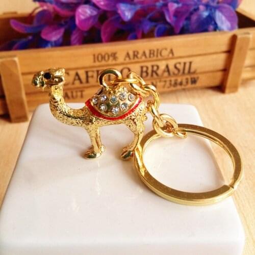 Key Chain Animals Egypt Camel Keyring Jewelry Bag Keychains for Car Woman Men Key Ring Holder Best Gifts Bag Keyring Key Holder