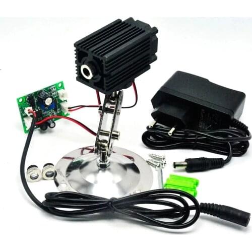 Focusable 200mw 808nm IR Laser Diode Module Dot Laser TTL 12V Infrared Light Night Vision w 12V Adapter Holder Clamp