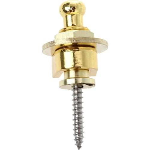 Screw Type Guitar Parts Security Strap Lock Gold Tone