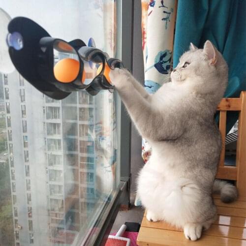 Cat Toys Cat Sucker Orbital Ball Toy Wall Toy Funny Cat Wave Ball Type Entertainment Cat Toy Window Sill Into Kitty Cat Supplies