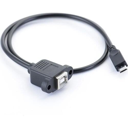 Data Charging Cable B Female To Micro 5p Male Android Phone Computer Baffle Fixed Printer 50cm Data Charging Extension Cable