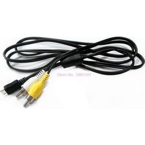 500pcs Hot Sale 150cm Micro USB Male To 2 RCA AV Audio Video Adapter Cable Cord Converter Component For Mobile Phone