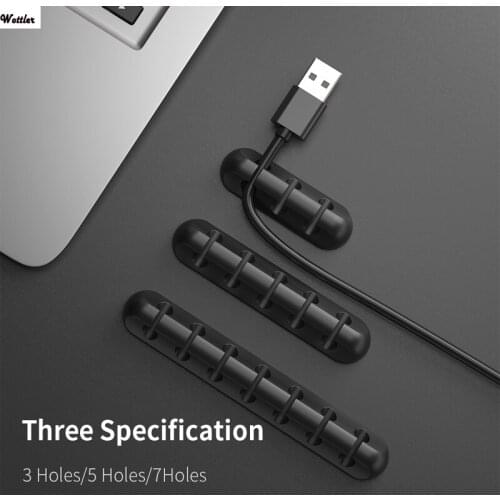 Cable Organizer Silicone USB Cable Winder Tidy Protector Cable Management Clips Cable Holder for Mouse Earphone Wire