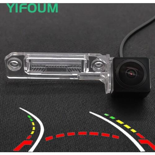 AHD Fisheye 12LED Dynamic Trajectory Car Rear View Camera For VW Caddy Jetta Touran Sagitar Golf Passat B5 CC T5 Multivan