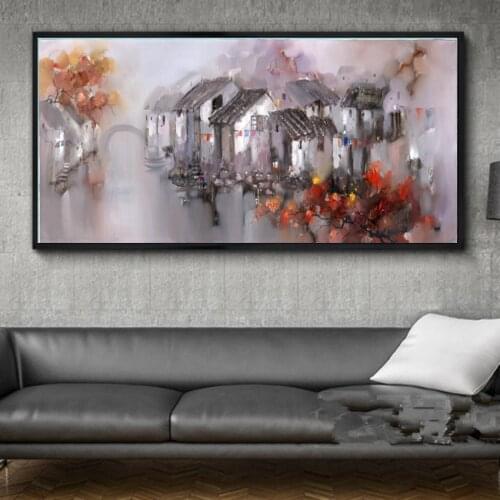 Chinese Landscape Oil Painting HD Print Unframed Canvas Printings Modern Home Decor Wall Art Poster Picture Paintings