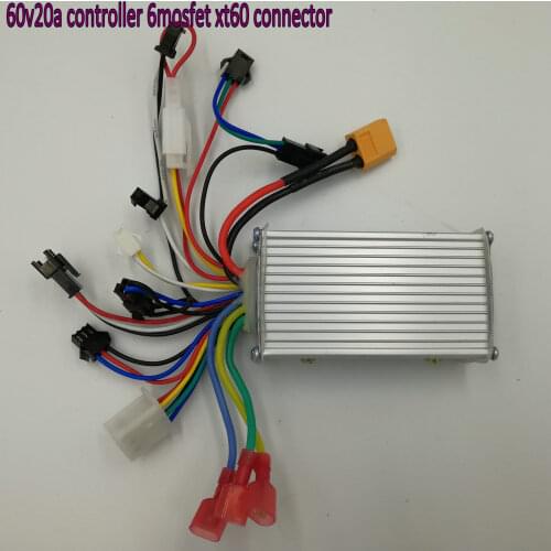60v20A 250w350w 6mosfet BLDC Controller Mini Size For Electric Bike Scooter MTB Tricycle Folding Bike With Lithium Battery