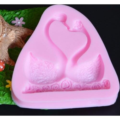 Beautiful Swan Pattern Silicone Fondant Cake Border Decoration Mold Chocolate Baking Tools