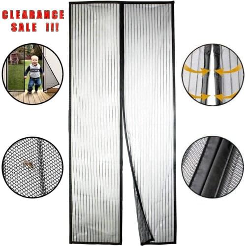 Summer Anti Mosquito Insect Fly Bug Curtains Net Automatic Closing Door Screen Kitchen Curtains Black/White/Brown/Skin Color