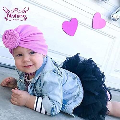 Toddler Fashion Handmade Braided Caps Solid Color Baby Girls Turban Hat DIY Clothing Decoration Kids Accessories Birthday Gifts