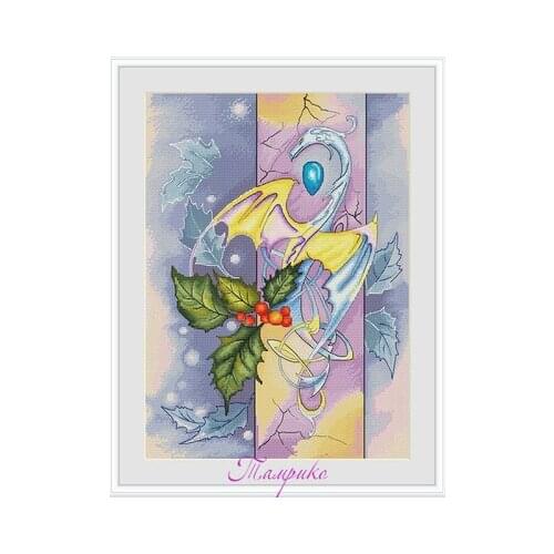 21-CELTIC SEASON-WINTER-boy Counted Cross Stitch 11CT 14CT 18CT DIY Cross Stitch Kits Embroidery Needlework Sets