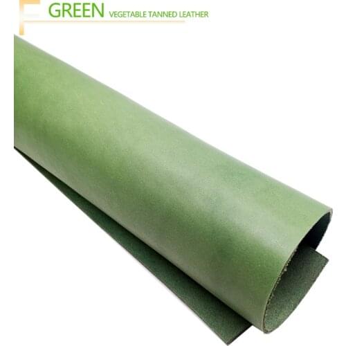 2.0mm Natural Cow Skin Leather Vegetable tanned leather Genuine Leather for Diy Leather Craft for Belt Wallet Bag Shoes Green