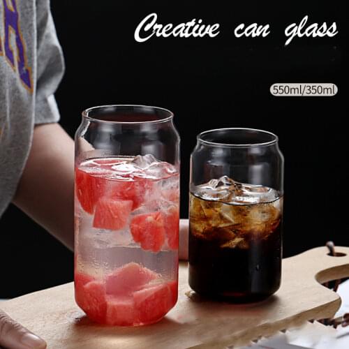 Nordic Minimalist Transparent Glass Drinking Tool Restaurant Drinking Utensils 350ml-550ml Beer Milk Cola Juice Cold Drink Cup