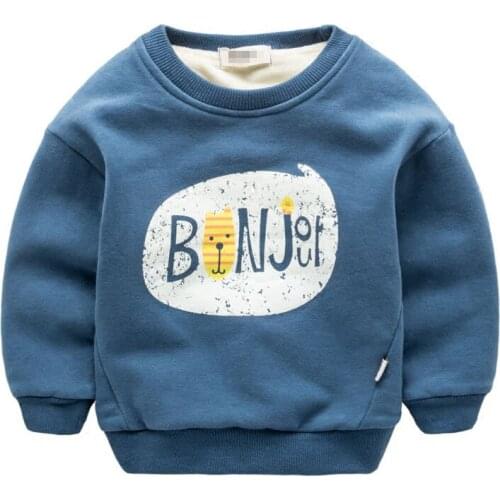 2020 New Winter Kids Plus velvet T shirt Thick cotton Fashion Baby Boys girl Warm Cashmere sweatshirts children clothes hoodies