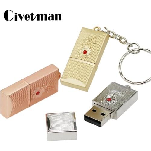 New USB Flash Drive Mini Metal Pendrive 4GB 8GB 16GB 32GB 64GB 256GB Flash Memory Stick USB 2.0 Keychain Tag Pen Drive 128G Disk