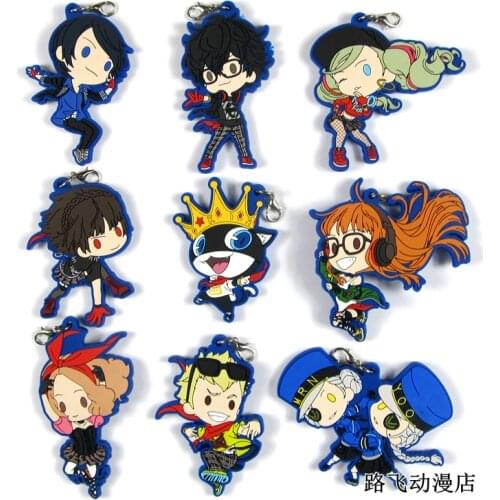 PERSONA Original Japanese anime figure rubber Silicone mobile phone charms/key chain/strap