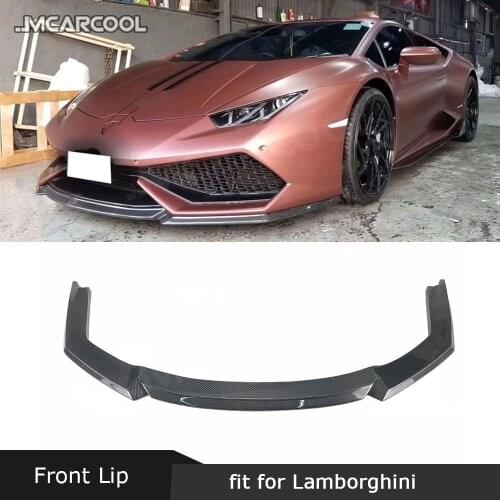 Front Lip Spoiler case For Lamborghini Huracan LP610-4 2014-2016 Carbon Fiber / FRP V Style Head Bumper Extension Chin
