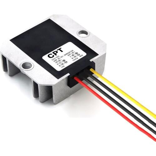 Step-Down Aluminum Alloy Overheating Protected Waterproof DC-DC Converter 24V To 12V 5A Max. 60W