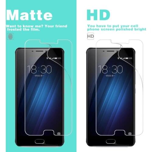 Front Clear Glossy HD Film For Meizu 15 Plus 16 M882Q E M3max M5 M8C M9 Matte Anti-glare Film Cover With Cleaning Cloth