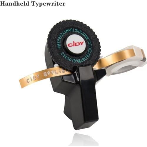Mini Portable Printer DIY Handheld Typewriter Label Maker Refill Tape Machine Lettering Machine for 3D Embossing Manual Tape