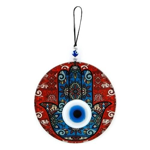 Handmade Fatma Ana Hand Fusion Glass Evil Eye Bead 12cm
