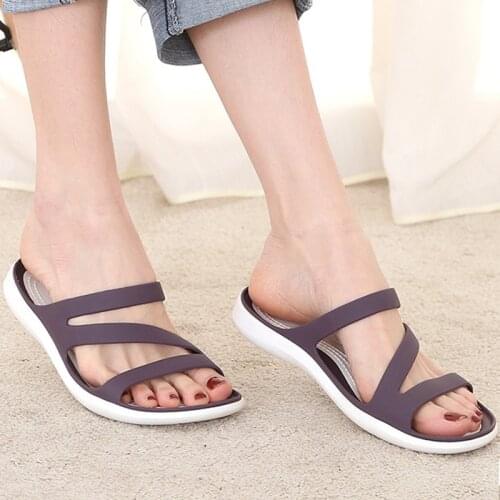 MCCKLE 2021 Summer Slippers Women Jelly Shoes Ladies Flat Beach Shoes Casual Sandals Comfort Non Slip Flip Flops Female Slides