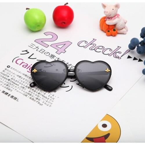 New Lovely Heart Shape Kids Baby Sunglasses Children Glasses Boys UV400 Lens Baby Sun glasses Eyewear Shades Driver honeybee