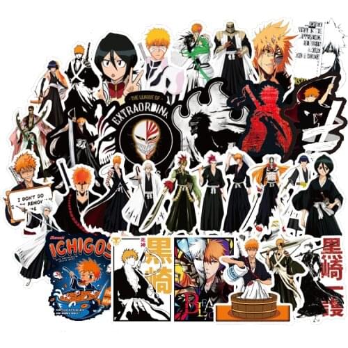 10/50pcs/lot BLEACH Stickers Anime Stickers For Laptop Refrigerator Luggage Motorcycle Phone Skateboard Kids Toys