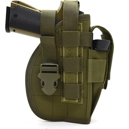 Tactical Gun Holster Right Hand Molle Pistol Holster Combat Airsoft Waist Belt Holster Pouch for 1911 Glock 17 19 USP M9 92 96