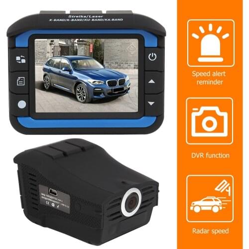 VG3 Dashboard Cam 2 in 1 Radar Detector English Russian Speed Voice Alert Alarm for Outdoor Personal Car Ornaments