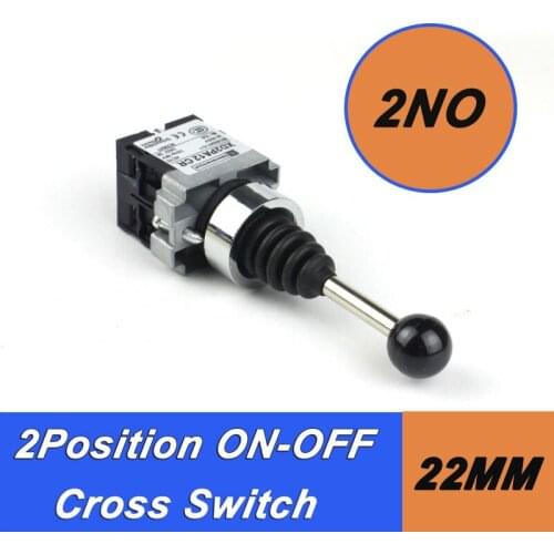 1pcs on-off onolever switch diameter 22mm 2positions XD2PA12CR Schneider similar 600V 10A joystick controllers cross switch