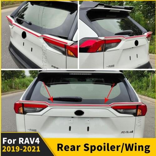 Tail Air Deflector Exterior Part Trim Styling Roof Rear Spoiler Wing Body Kit Decoration Refit For Toyota RAV4 2019 2020 2021