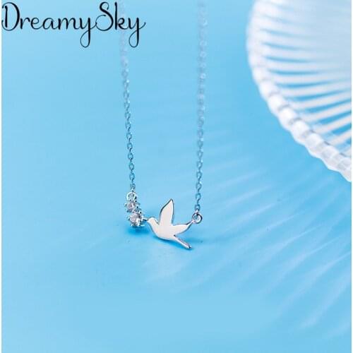 Korean Style Silver Color Bird Necklaces For Women Swallow Choker Necklaces Statement Jewelry Gift 2019