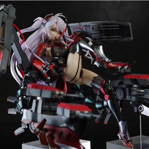 27cm Azur Lane Prinz Eugen Sexy Girl Unpainted GK Figure Unassambled hand-made resin white Model Toy