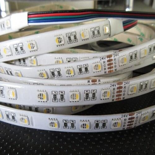 5M 4 Colors in 1 LED DC12V/24V 10MM PCB SMD 5050 RGBW LED Strip Light RGB+ White / Warm White White / Black PCB IP30/IP65/IP67