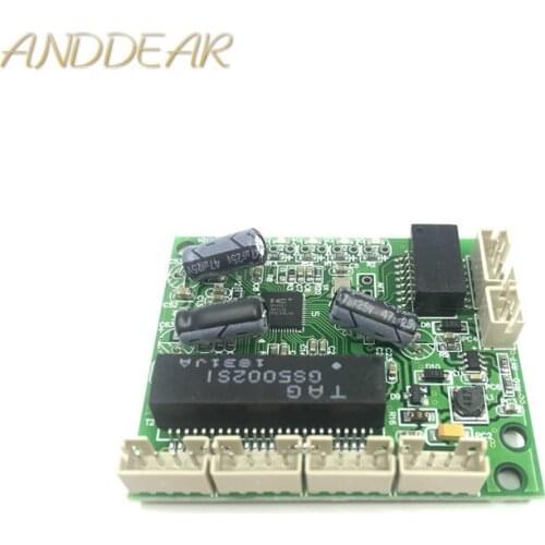 5-port 10/100Mbps DC3.3V Fast Ethernet Microswitch Module Wiring Box Splitter Low Power PCBA Board OEM Motherboard poe switch